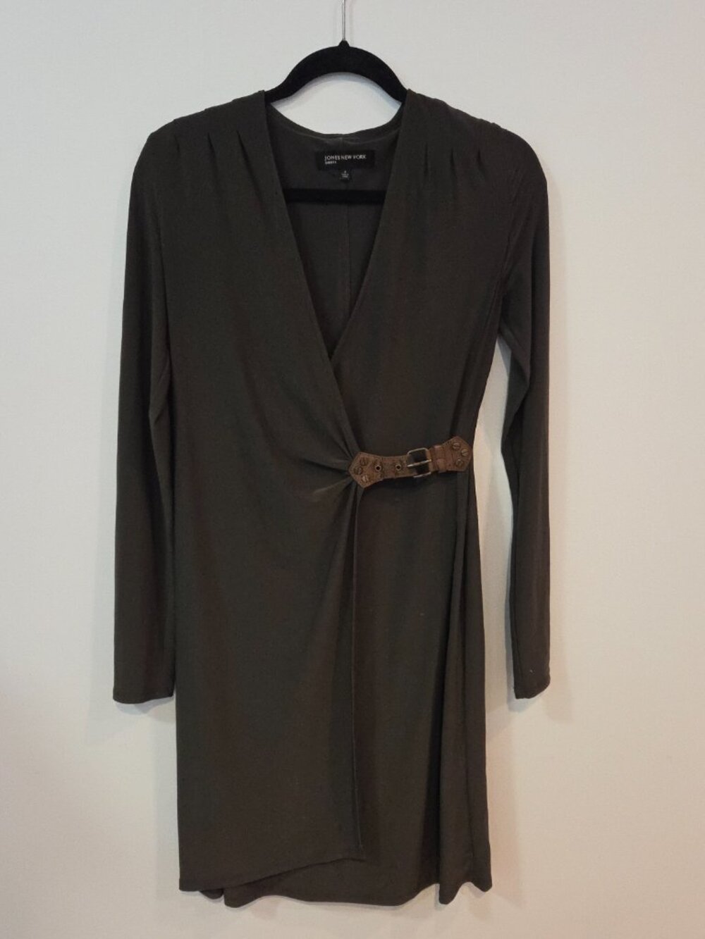 Jones New York Faux Wrap Dress Size 4 Y2K